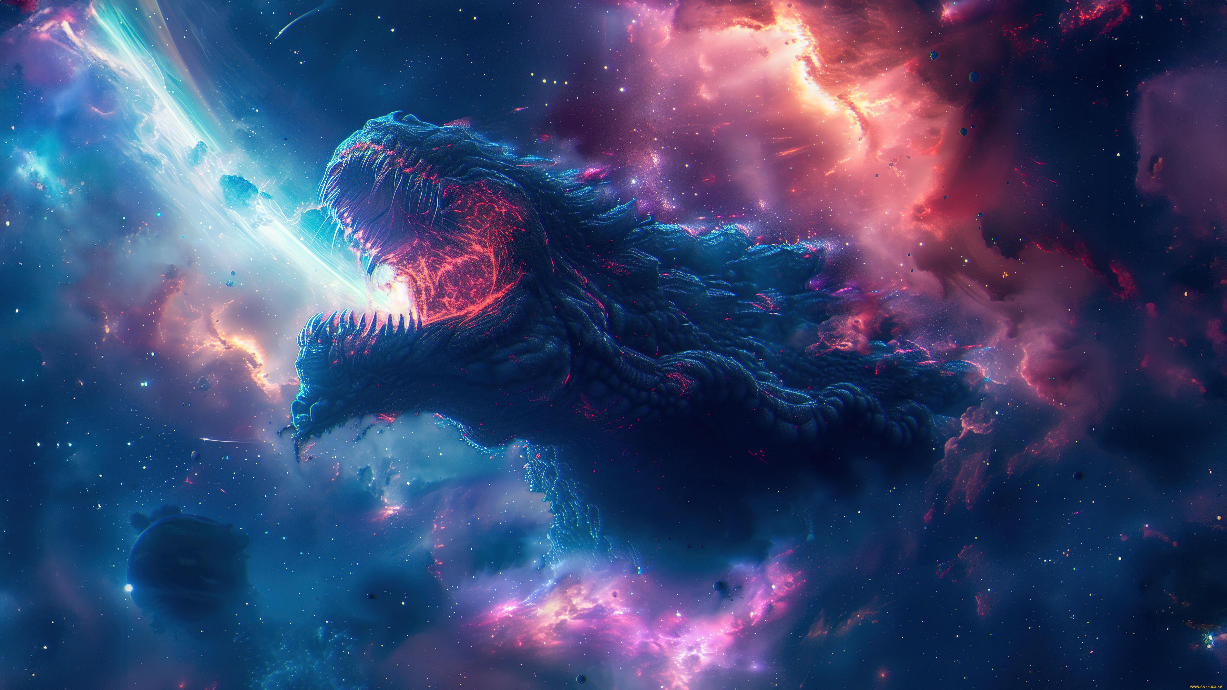 , 3 , ,  ,   , kaiju, monster, , ai, art, , , godzilla